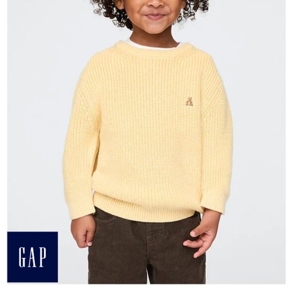 NWOT GAP Baby & Toddler Shaker-Stitch Crewneck Sweater - Picture 1 of 3
